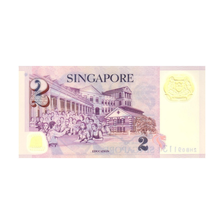 Singapore 2 Dollars 2006 P-46a