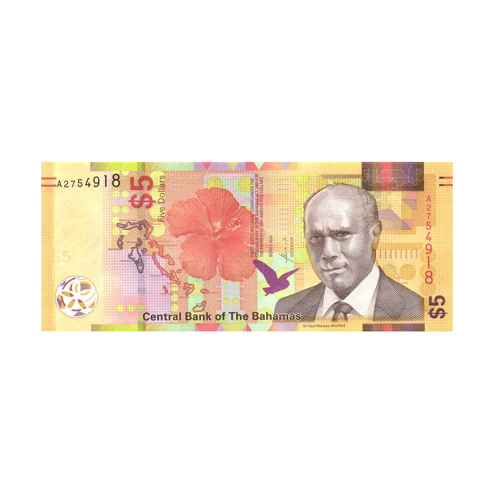 Bahamas 5 Dollars 2020 P-new