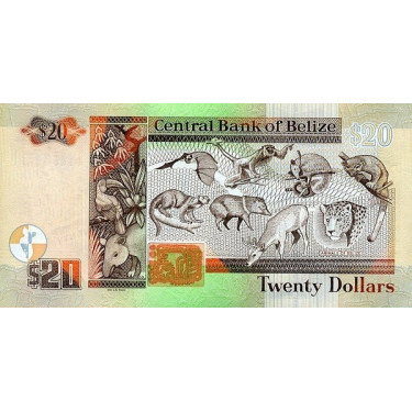 Belize 20 dollars 2017 P-69f