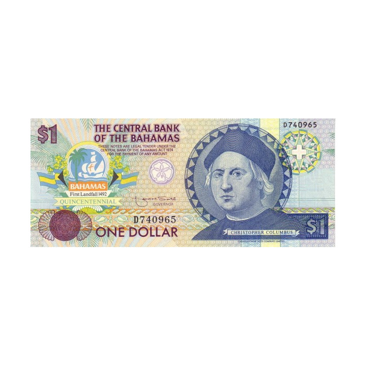 Bahamas 1 Dollar 1992 P-50