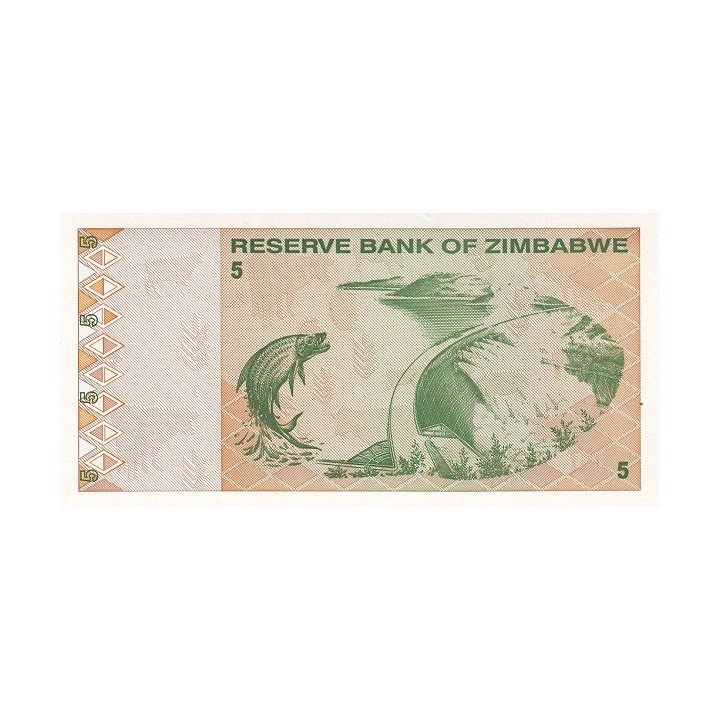 Zimbabwe 5 dollars 2009 P-93