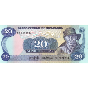 Nicaragua 20 Cordobas 1985 P-152