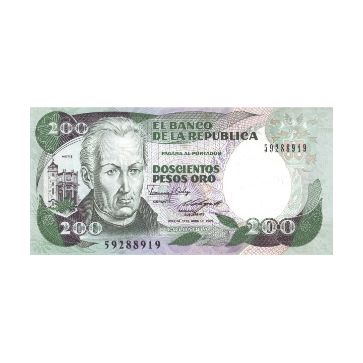 Colombia 200 Pesos 1989 P-429d