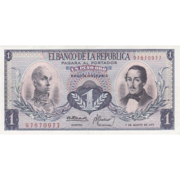Colombia 1 Peso 1973 P-404e