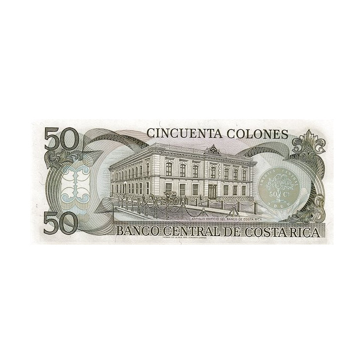 Costa Rica 50 Colones 1992 P-257