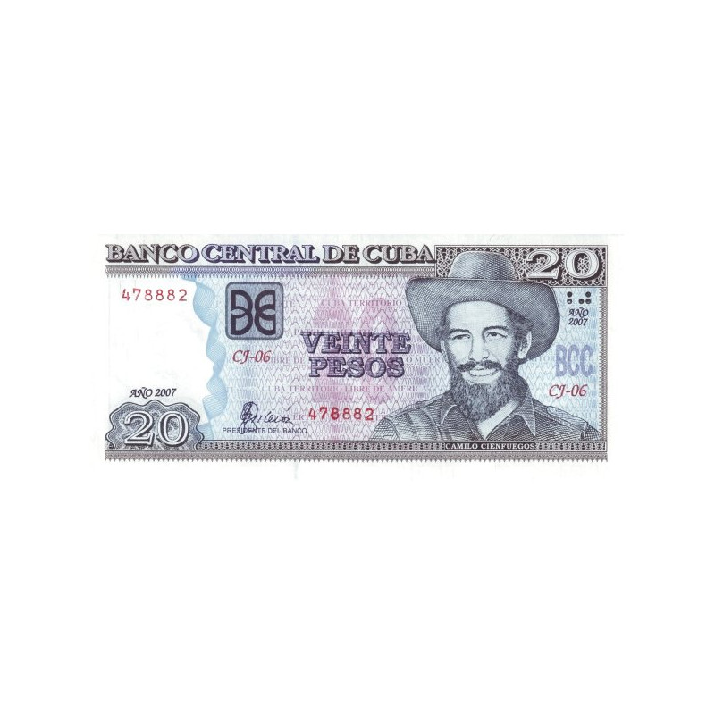 Cuba 20 Pesos 2007 P-122d