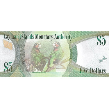 Cayman Islands 5 Dollars 2014 P-39b