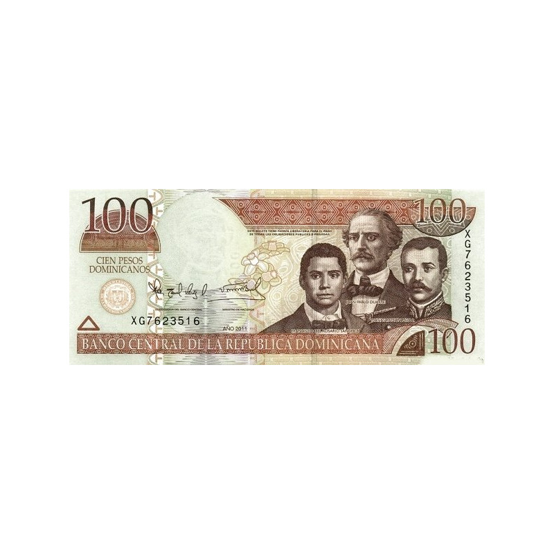 Dominikanska Republiken 100 Pesos 2011 P-184a