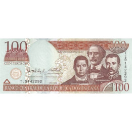 Dominikanska Republiken 100 Pesos 2009 P-177b