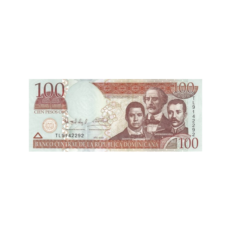 Dominikanska Republiken 100 Pesos 2009 P-177b