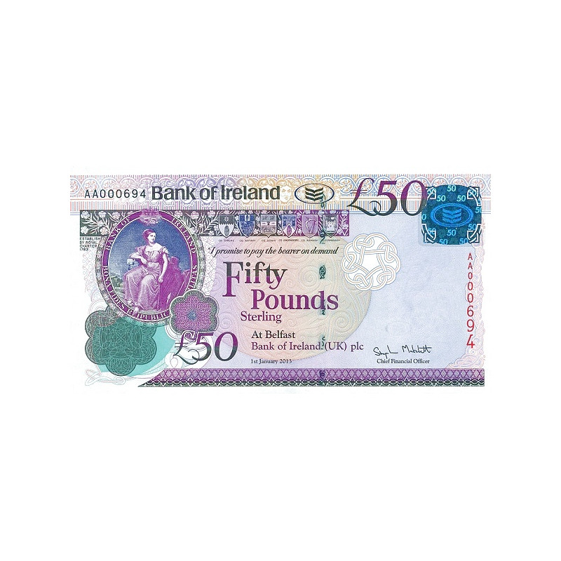 Nordirland 50 Pounds Bank of Ireland 2013 P-89