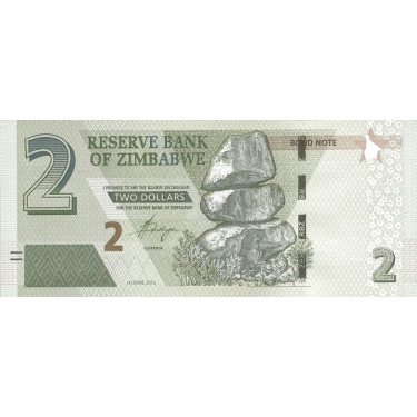Zimbabwe 2 dollars 2016 P-99