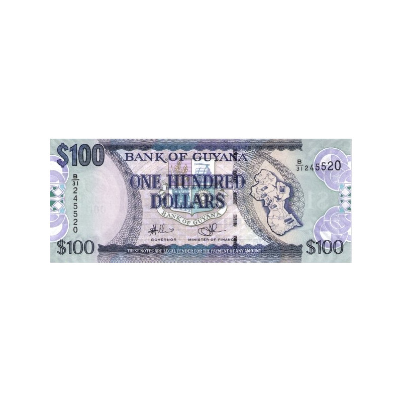 Guyana 100 Dollars 2012 P-36b2