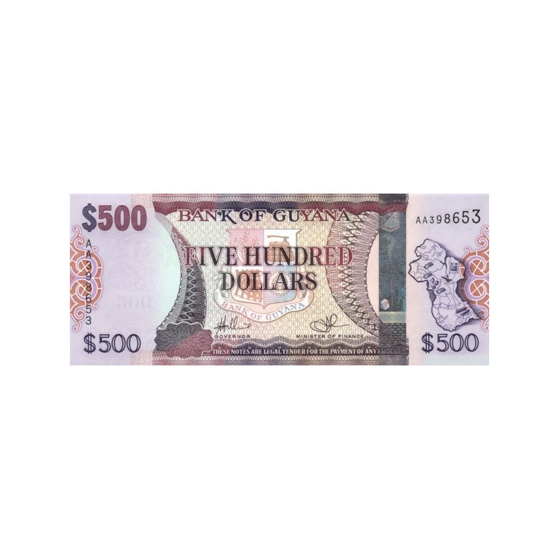 Guyana 500 Dollars ND 2011 P-37