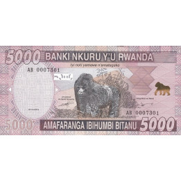 Rwanda 5000 Francs 2014 P-41 UNC