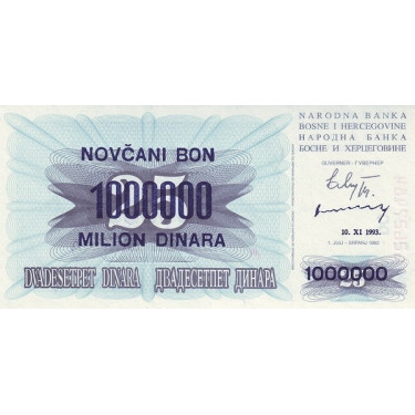 Bosnien 1 million Dinara...