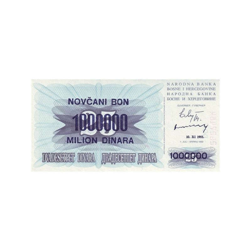Bosnien 1 million Dinara 1993 P-35b