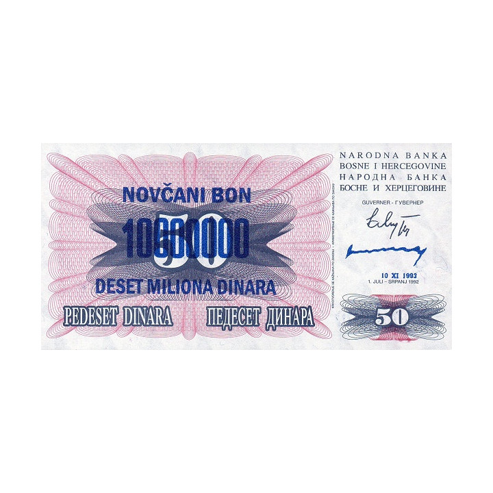 Bosnien 10 million Dinara 1993 P-36b