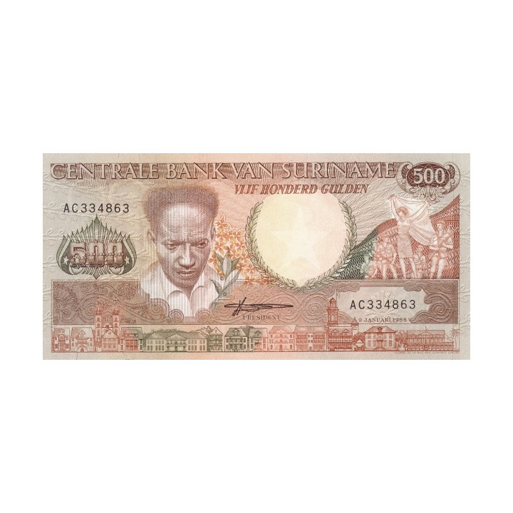 Surinam 500 Gulden 1988 P-135b