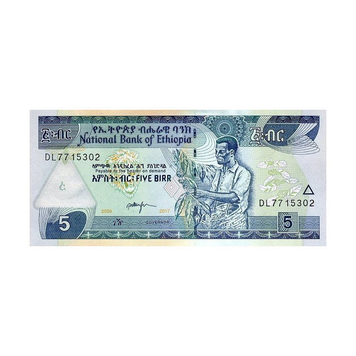 Ethiopia 5 Birr 2017 P-47h