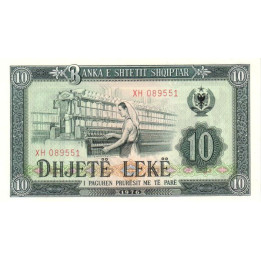 Albania 10 Leke 1976 P-43