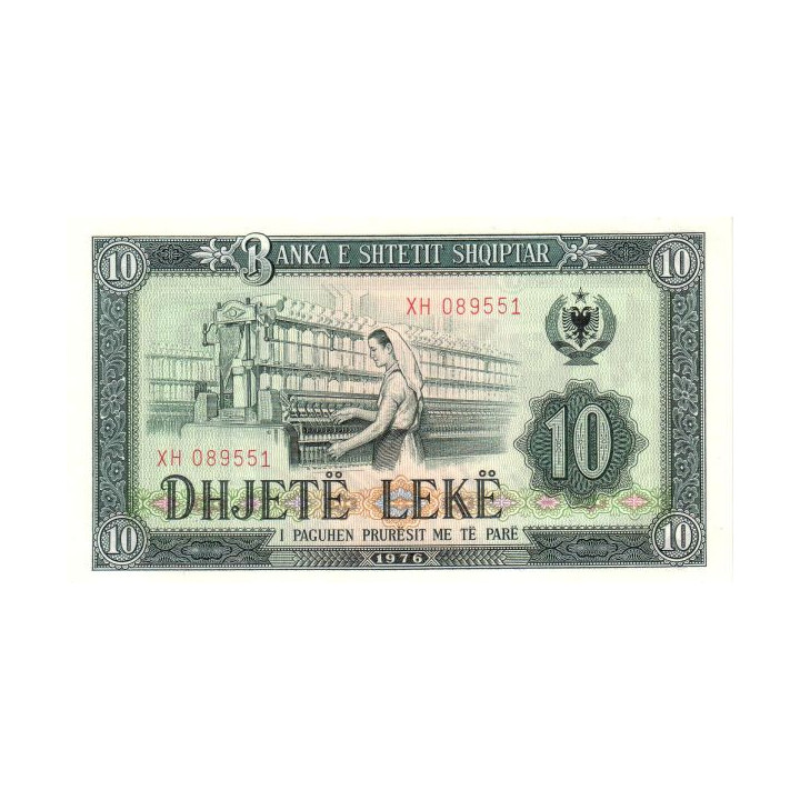 Albanien 10 Leke 1976 P-43
