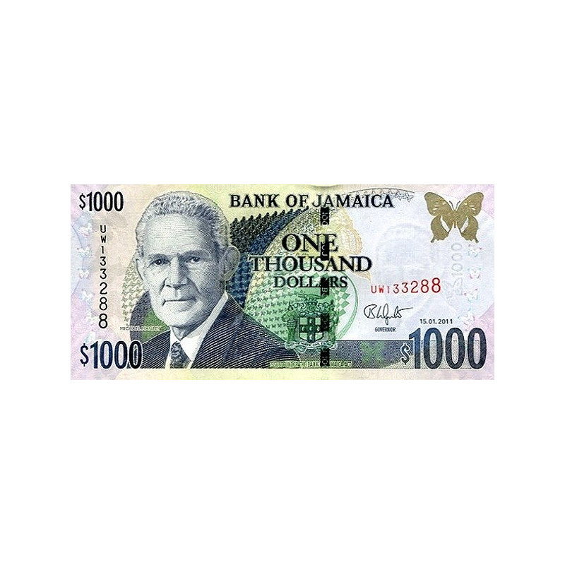 Jamaica 1000 Dollars 2011 P-86i