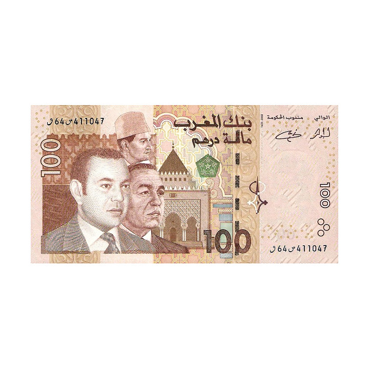 Marocko 100 Dirhams 2002 P-70