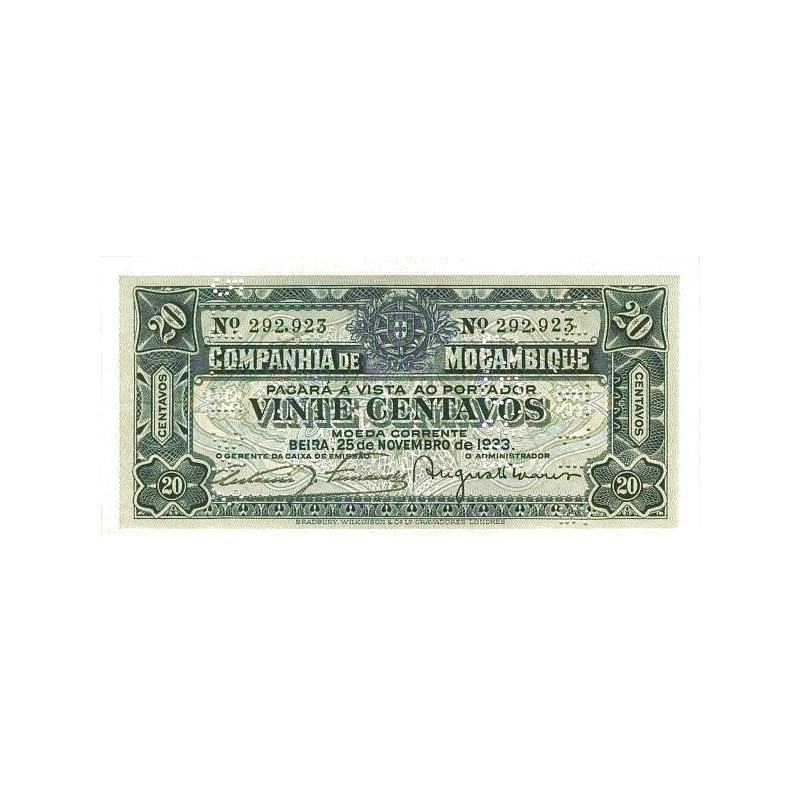 Mozambique 20 Centavos 1933 P-R29