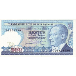 Turkiet 500 Lira 1970 P-195