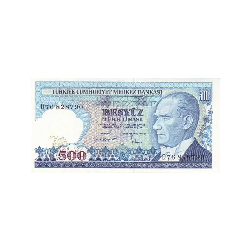 Turkey 500 Lira 1970 P-195
