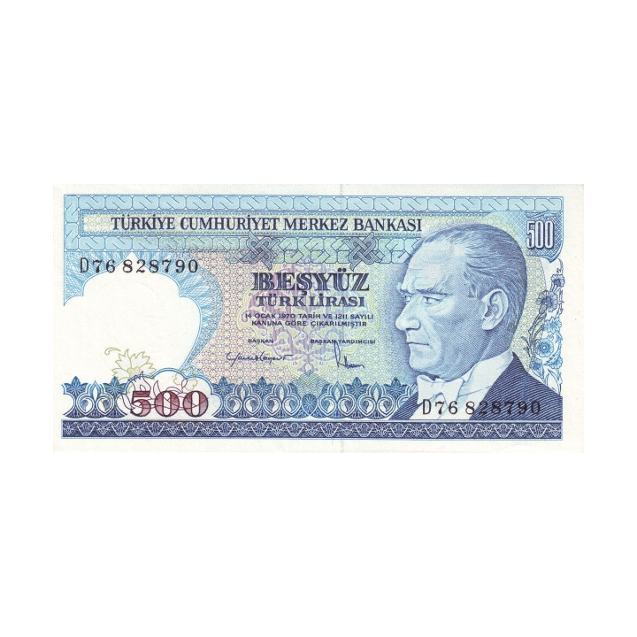 Turkiet 500 Lira 1970 P-195