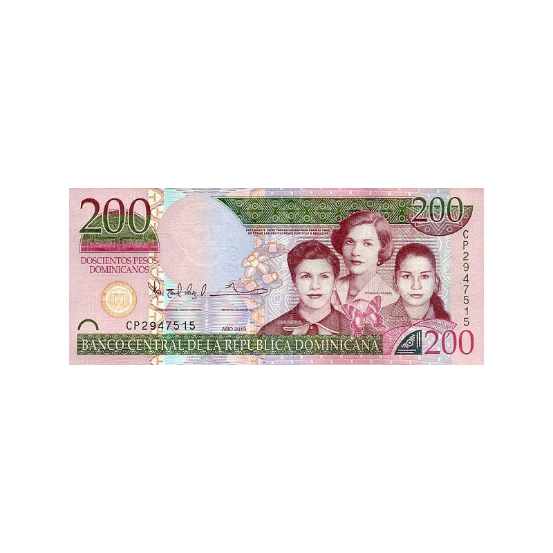 Dominikanska Republiken 200 Pesos 2013 P-185