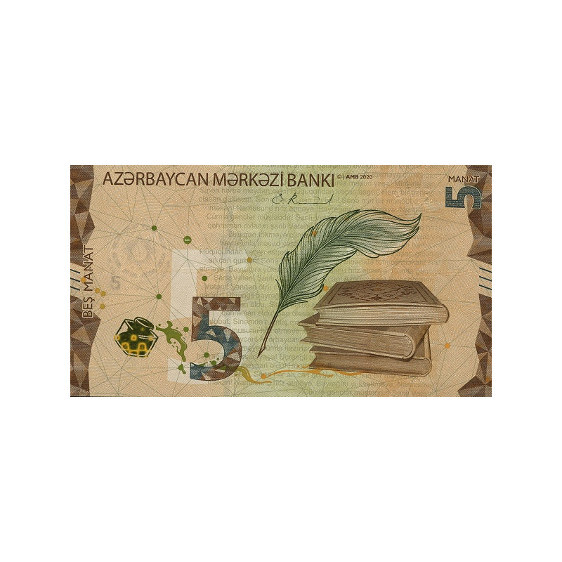 Azerbajdzjan 5 Manat 2020 P-new
