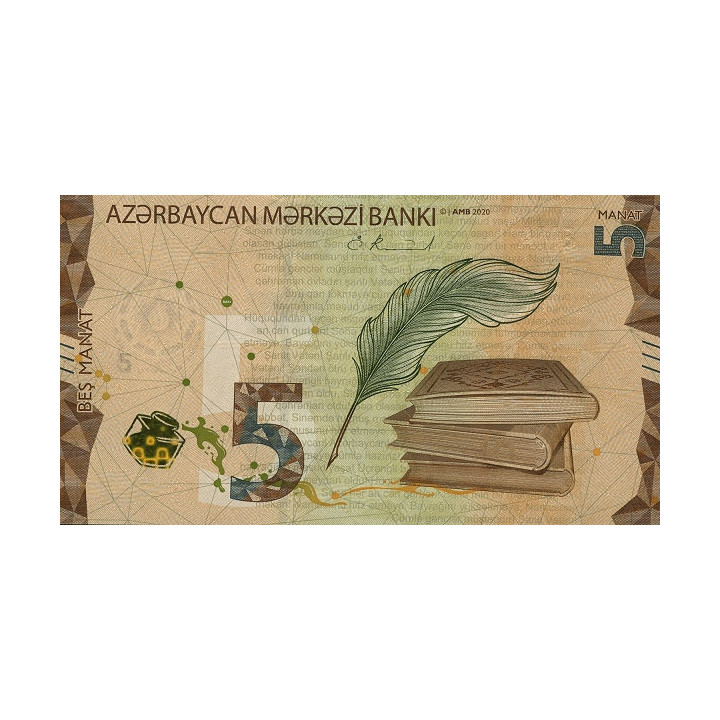 Azerbajdzjan 5 Manat 2020 P-new