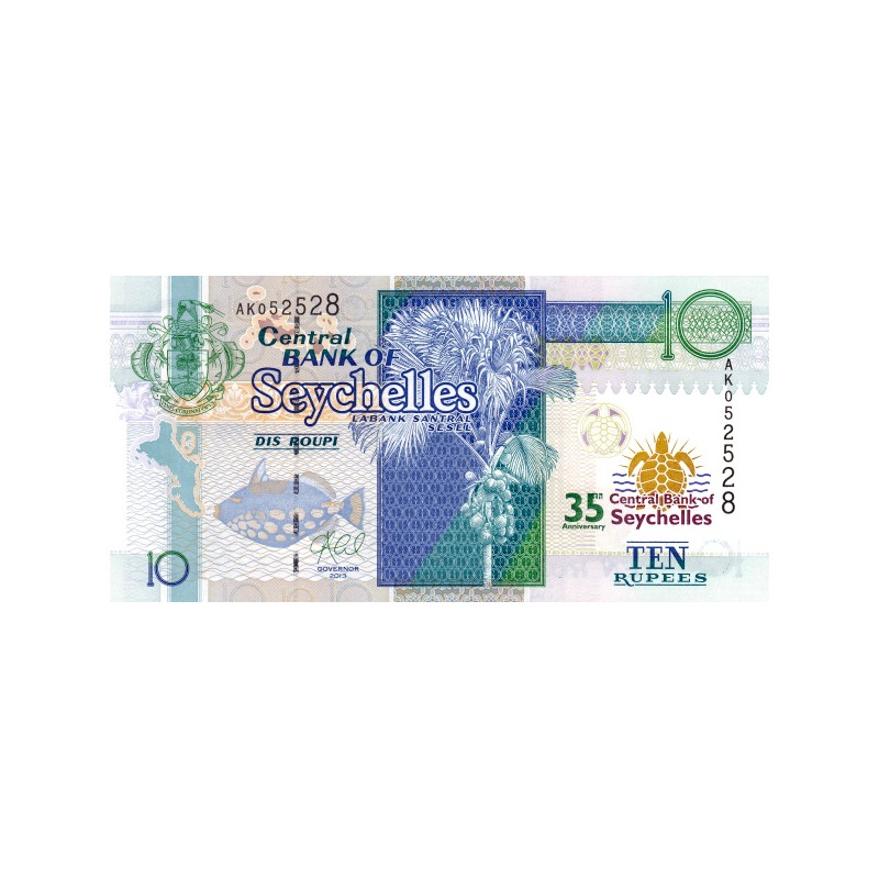 Seychellerna 10 Rupees 2013 P-46