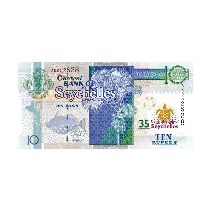 Seychellerna 10 Rupees 2013 P-46