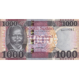 South Sudan 1000 Pounds 2020 P-new