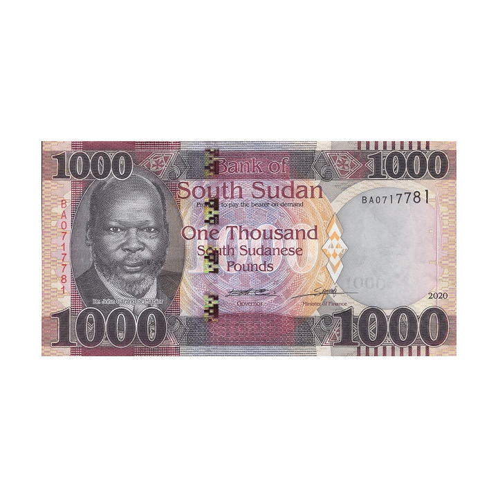 South Sudan 1000 Pounds 2020 P-new