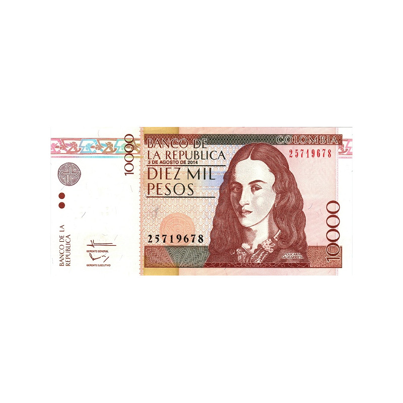 Colombia 10000 Pesos 2014 P-453