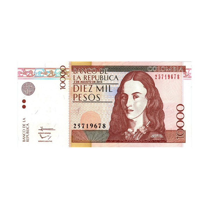 Colombia 10000 Pesos 2014 P-453