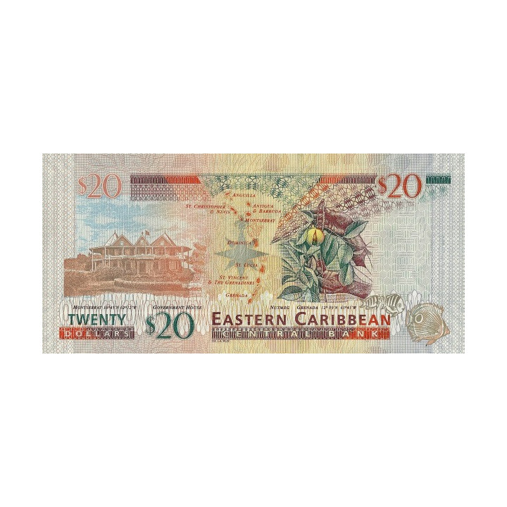 Eastern Caribbean 20 Dollars ND 2012 P-53b