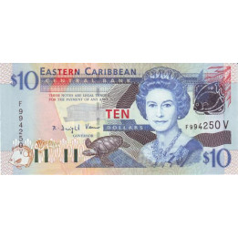 Eastern Caribbean 10 Dollars ND 2003 P-43v