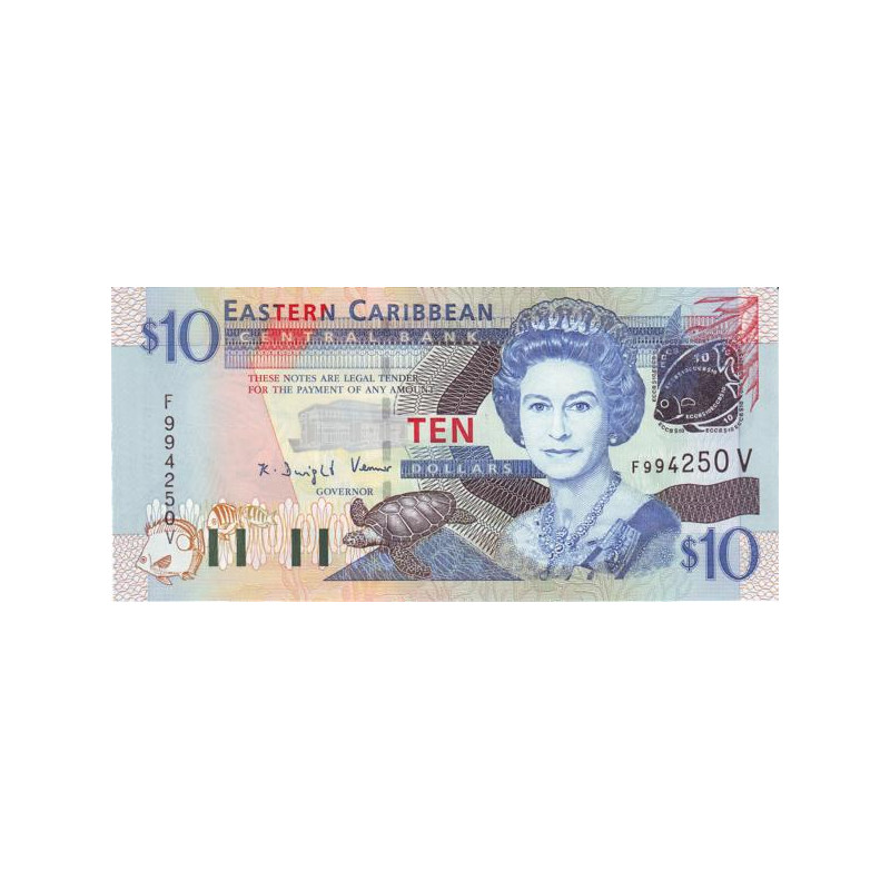 Östkaribiska Stater 10 Dollars ND 2003 P-43v