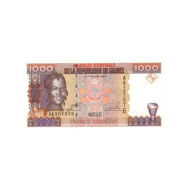 Guinea 1000 Francs 1998 P-37