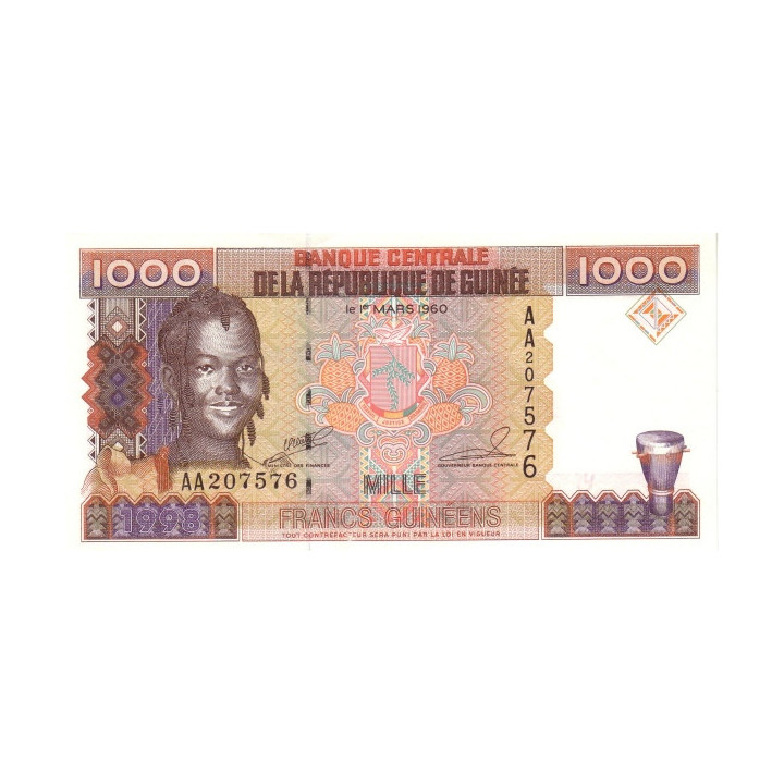 Guinea 1000 Francs 1998 P-37