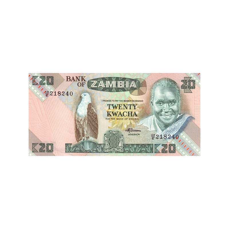 Zambia 20 Kwacha 1988 P-27e