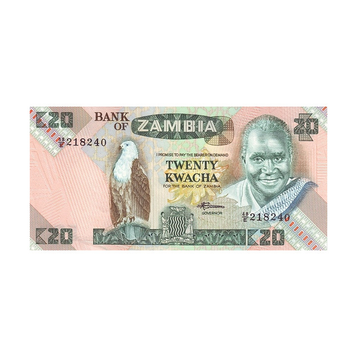 Zambia 20 Kwacha 1988 P-27e