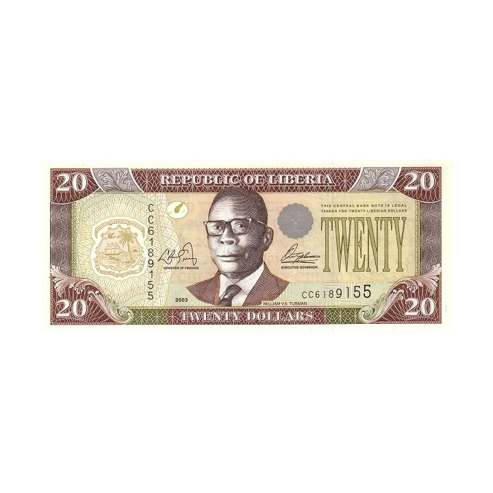 Liberia 20 Dollars 2003 P-28a