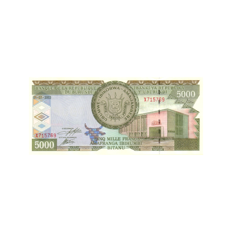 Burundi 5000 Francs 2003 P-42b